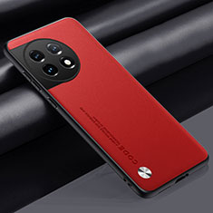 Soft Luxury Leather Snap On Case Cover S02 for OnePlus 11R 5G Red