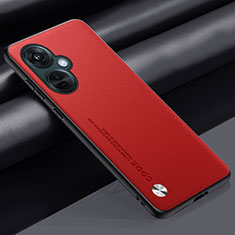 Soft Luxury Leather Snap On Case Cover S02 for OnePlus Nord CE 3 5G Red