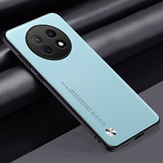 Soft Luxury Leather Snap On Case Cover S02 for Oppo A2 Pro 5G Mint Blue