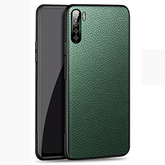 Soft Luxury Leather Snap On Case Cover S02 for Oppo A91 Green