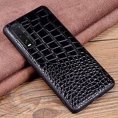 Soft Luxury Leather Snap On Case Cover S02 for Oppo Find X2 Black
