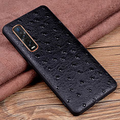 Soft Luxury Leather Snap On Case Cover S02 for Oppo Find X2 Pro Black