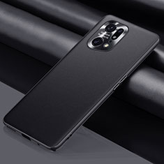 Soft Luxury Leather Snap On Case Cover S02 for Oppo Find X5 Pro 5G Black