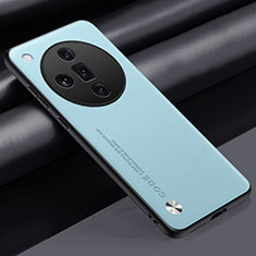 Soft Luxury Leather Snap On Case Cover S02 for Oppo Find X7 5G Mint Blue