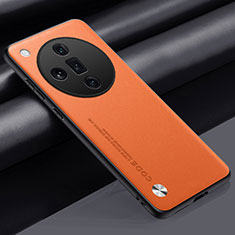 Soft Luxury Leather Snap On Case Cover S02 for Oppo Find X7 5G Orange