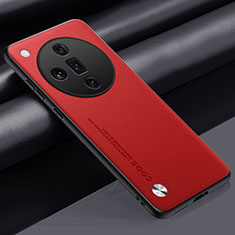 Soft Luxury Leather Snap On Case Cover S02 for Oppo Find X7 5G Red