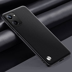 Soft Luxury Leather Snap On Case Cover S02 for Realme 10 Pro 5G Dark Gray