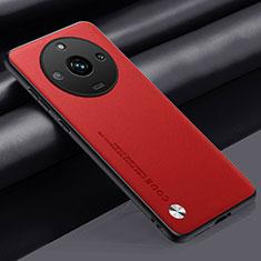 Soft Luxury Leather Snap On Case Cover S02 for Realme 11 Pro 5G Red