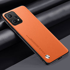 Soft Luxury Leather Snap On Case Cover S02 for Realme 9 Pro 5G Orange