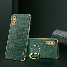 Soft Luxury Leather Snap On Case Cover S02 for Samsung Galaxy M02 Green