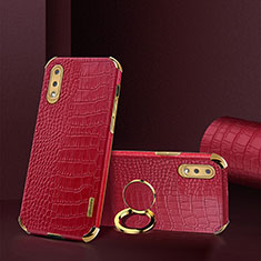 Soft Luxury Leather Snap On Case Cover S02 for Samsung Galaxy M02 Red