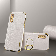 Soft Luxury Leather Snap On Case Cover S02 for Samsung Galaxy M02 White