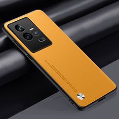 Soft Luxury Leather Snap On Case Cover S02 for Vivo iQOO 11 Pro 5G Yellow