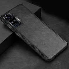 Soft Luxury Leather Snap On Case Cover S02 for Vivo X51 5G Black