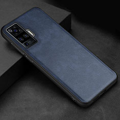 Soft Luxury Leather Snap On Case Cover S02 for Vivo X51 5G Blue
