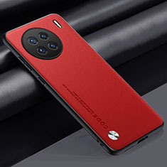 Soft Luxury Leather Snap On Case Cover S02 for Vivo X90 5G Red