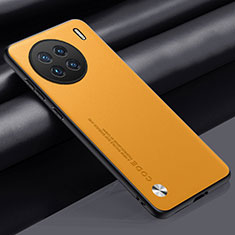Soft Luxury Leather Snap On Case Cover S02 for Vivo X90 5G Yellow
