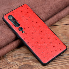 Soft Luxury Leather Snap On Case Cover S02 for Xiaomi Mi 10 Red