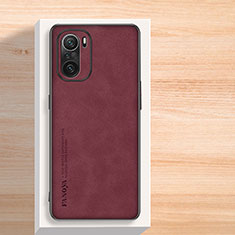 Soft Luxury Leather Snap On Case Cover S02 for Xiaomi Mi 11X Pro 5G Red