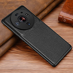 Soft Luxury Leather Snap On Case Cover S02 for Xiaomi Mi 12S Ultra 5G Black
