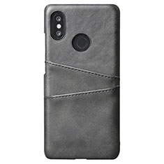 Soft Luxury Leather Snap On Case Cover S02 for Xiaomi Mi 8 Black