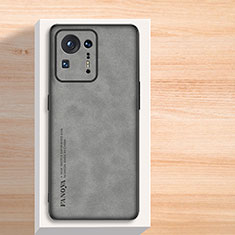 Soft Luxury Leather Snap On Case Cover S02 for Xiaomi Mi Mix 4 5G Gray