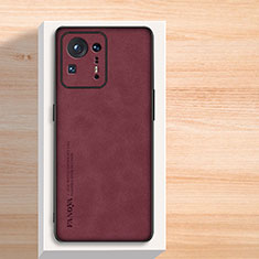 Soft Luxury Leather Snap On Case Cover S02 for Xiaomi Mi Mix 4 5G Red