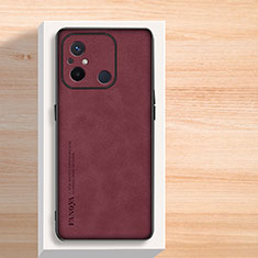 Soft Luxury Leather Snap On Case Cover S02 for Xiaomi Poco C55 Red