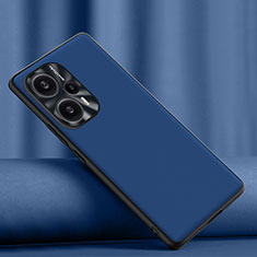 Soft Luxury Leather Snap On Case Cover S02 for Xiaomi Poco F5 5G Blue