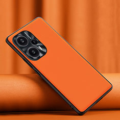 Soft Luxury Leather Snap On Case Cover S02 for Xiaomi Poco F5 5G Orange