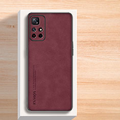 Soft Luxury Leather Snap On Case Cover S02 for Xiaomi Poco M4 Pro 5G Red
