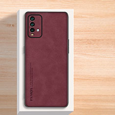 Soft Luxury Leather Snap On Case Cover S02 for Xiaomi Redmi 9T 4G Red