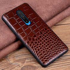Soft Luxury Leather Snap On Case Cover S02 for Xiaomi Redmi K30i 5G Brown