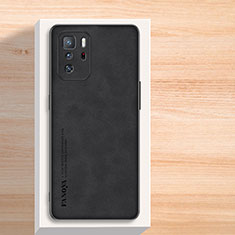 Soft Luxury Leather Snap On Case Cover S02 for Xiaomi Redmi Note 10 Pro 5G Black