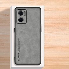 Soft Luxury Leather Snap On Case Cover S02 for Xiaomi Redmi Note 11E 5G Gray