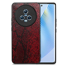 Soft Luxury Leather Snap On Case Cover S02D for Huawei Honor Magic5 5G Red