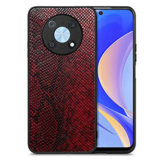 Soft Luxury Leather Snap On Case Cover S02D for Huawei Nova Y90 Red