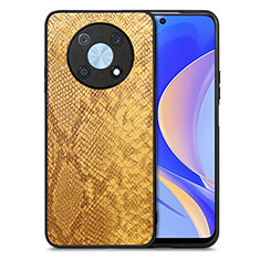 Soft Luxury Leather Snap On Case Cover S02D for Huawei Nova Y90 Yellow