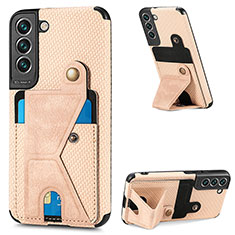 Soft Luxury Leather Snap On Case Cover S02D for Samsung Galaxy S21 FE 5G Gold
