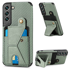 Soft Luxury Leather Snap On Case Cover S02D for Samsung Galaxy S21 Plus 5G Green