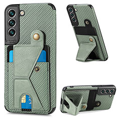 Soft Luxury Leather Snap On Case Cover S02D for Samsung Galaxy S22 5G Green