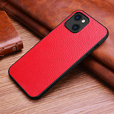 Soft Luxury Leather Snap On Case Cover S03 for Apple iPhone 13 Mini Red
