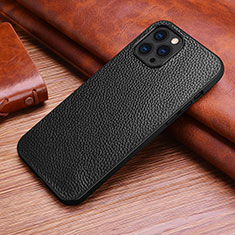 Soft Luxury Leather Snap On Case Cover S03 for Apple iPhone 13 Pro Black
