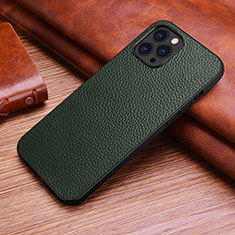 Soft Luxury Leather Snap On Case Cover S03 for Apple iPhone 13 Pro Green