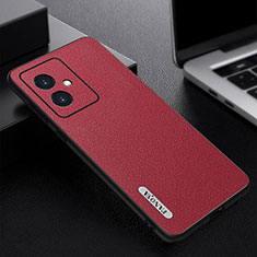 Soft Luxury Leather Snap On Case Cover S03 for Huawei Honor 100 5G Red