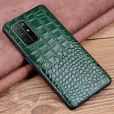 Soft Luxury Leather Snap On Case Cover S03 for Huawei Honor 30S Green