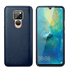 Soft Luxury Leather Snap On Case Cover S03 for Huawei Mate 20 Blue
