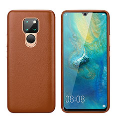 Soft Luxury Leather Snap On Case Cover S03 for Huawei Mate 20 Brown