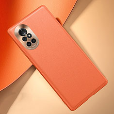 Soft Luxury Leather Snap On Case Cover S03 for Huawei Nova 8 5G Orange