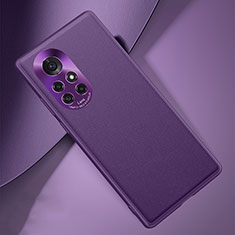 Soft Luxury Leather Snap On Case Cover S03 for Huawei Nova 8 Pro 5G Purple